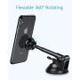 Magnetic Phone Car Mount, Universal Hands-Free Phone Holder for Car Dashboard Windshield, Adjustable Long Arm Strong Suction Cup Compatible Compatible with iPhone 11 Pro, Samsung & More (2020, Black)