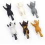 JBBERTH 6 Pack Different Cats Smart Phone Sucker Holder Cute Cat Support Resin Cell Phone Holder Stand Sucker Tablets Desk Sucker Smartphone Holder