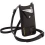 Bandolier Emma Crossbody Phone Case and Wallet - Black Leather with Silver Detail - Compatible with iPhone SE / 8, 7, 6 Only