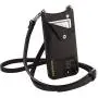 Bandolier Emma Crossbody Phone Case and Wallet - Black Leather with Silver Detail - Compatible with iPhone SE / 8, 7, 6 Only