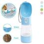 MaoCG Dog Water Bottle for Walking, Multifunctional and Portable Dog Travel Water Dispenser with Food Container,Detachable Design Combo Cup for Drinking and Eating,Suitable for Cats and Puppy