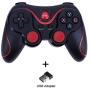 Phone Game Controller, T3 Bluetooth Joystick Wireless Gamepad Game Controller Joystick Gaming Controller for Android for iOS Mobile Phones PC Game Handle-Black with USB-