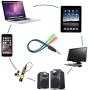 ENVEL 3.5mm Jack Cable Headset Adapter Kit Mutual Convertors for Laptop,Mac,PS4,Smartphone,Xbox One,Tablet Earphone with Headphone/Microphone Simultaneously Y Splitter Audio 2 Female to 1 Male