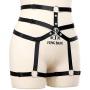 bondage harness Womens Harness Gothic Leg Strappy Lingerie Body Harness Garter Belt Plus Size Elastic Adjustable Black (Black)