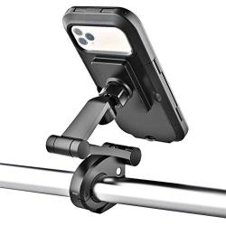 W Bike Phone Holder, Bike Pack Accessories, Bike Phone Front Frame Bag, Bike Phone Mount, 360 ° Rotation, Waterproof＆Shock-Proof＆ Non-Slip, Using for Maximum 7.5inch Mobile Phone