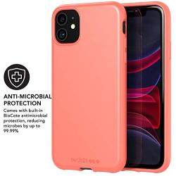 tech21 Studio Colour Mobile Phone Case - Compatible with iPhone 11 - Slim Profile with Anti-Microbial Properties and Drop Protection, Coral