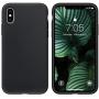 OuXul Case for iPhone X/iPhone Xs Liquid Silicone Gel Rubber Phone Case,iPhone X/iPhone Xs 5.8 Inch Full Body Slim Soft Microfiber Lining Protective Case（Black）