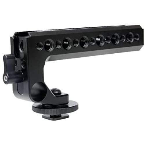 NICEYRIG Compatible Hot Shoe Handle Camera Top Cheese Handle with Cold Shoe Panasonic Lumix GH5s/ GH5 Cage