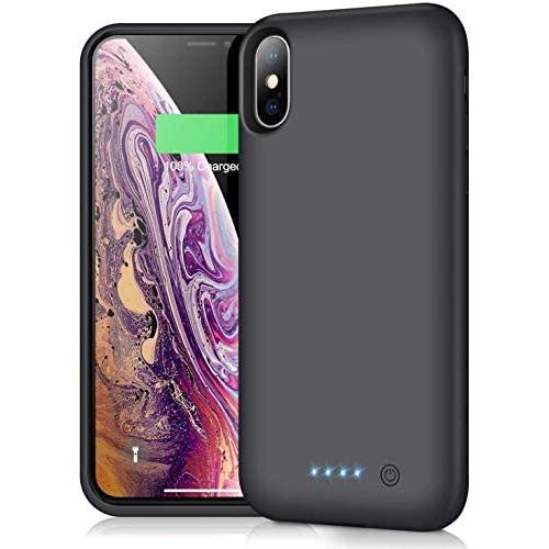 HHETP Battery Case for iPhone Xs Max Newest【7800mAh】 Protective Rechargeable Charging Case for iPhone Xs Max External Battery Pack for Apple iPhone Xs Max Portable Charger Case [ 6.5 inch ]-Black