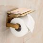 JINZER Toilet Paper Holder Antique Brass Toilet Paper Hanger with Mobile Phone Storage Shelf -Wall Mount (2#)