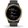 Garmin Venu, GPS Smartwatch with Bright Touchscreen Display, Features Music, Body Energy Monitoring, Animated Workouts, Pulse Ox Sensor and More, Gold with Black Band