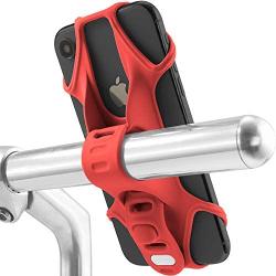 Bone Universal Bike Phone Mount (Upgraded Ver.) Bicycle Handlebar Stroller Cell Phone Holder for iPhone Xs Max XR X 8 7 Plus Samsung Galaxy S10 S9 S8 Note 9 Smartphone, Bike Tie 2 Series - Red