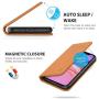 SHIELDON iPhone 11 Pro Max Case, Auto Sleep Wake Wallet Case, Genuine Leather Flip Book Shockproof Case with Kickstand Card Slot Magnetic Closure Compatible with iPhone 11 Pro Max (6.5 Inch) - Brown