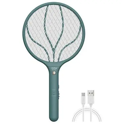 Endbug Rechargeable Fly Swatter Racket Handheld Bug Zapper with LED Light, USB Charging Electric Mosquito, Fly Insect Killer Indoor Outdoor (Green) Endbug Rechargeable Fly Swatter Racket Handheld Bug Zapper with LED Light, USB Charging Electric Mosquito, Fly Insect Killer Indoor Outdoor (Green)