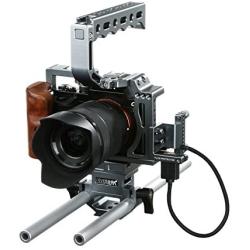 Sevenoak SK-A7C1 Pro Aluminum Cage with Top Handle, Shoe Mount and 15mm Rods - Custom Fit for Sony A7, A7S & A7R (MK I Only)