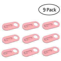 Webcam Cover Slide, 0.027 Inch Ultra Thin Camera Cover Slide for Laptop, Computer, Dell HP Lenovo Laptop, iMac, MacBook Pro, Smartphone, Pink Webcam Privacy Cover Protect Privacy(9 Pack)