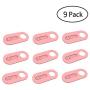 Webcam Cover Slide, 0.027 Inch Ultra Thin Camera Cover Slide for Laptop, Computer, Dell HP Lenovo Laptop, iMac, MacBook Pro, Smartphone, Pink Webcam Privacy Cover Protect Privacy(9 Pack)