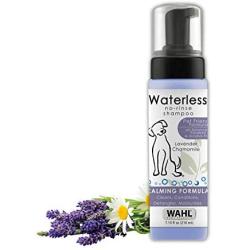 Wahl Pet Friendly Waterless No Rinse Shampoo for Animals – Lavender & Chamomile for Cleaning, Conditioning, Detangling, & Moisturizing Dogs, Cats, & Horses – 7.1 Oz