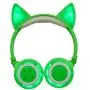 YTGOOD Mobile Phone Supplies Headset Cute Cat Ear Rechargeable Gaming Headset with Led Lights Colorful Over Ear Foldable Headphones with Mic for Cell Phone