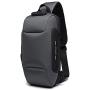 OZUKO Sling Backpack USB Anti-Theft MenS Chest Bag Casual Shoulder Bag