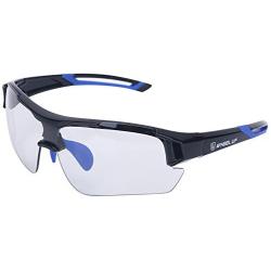 Unisex Photochromic Sunglasses,Windproof UV Protection Bike Glasses Photochromic Safety Glasses Polarized for Outdoor Sport Mountain Cycling Motocycle Driving Hiking Fishing (Blue)