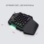 One-Handed Keyboard, 35-Key,Support Wrist Rest, Mechanical Gaming Keyboard RGB LED Backlit for PC Computer & Smartphones (Black)