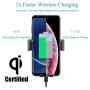 Wireless Car Charger CD Mount, Auto Clamping CD Slot Phone Mount Air Vent Qi Charger Compatible with Samsung Galaxy S10 Plus S9 S8 S7 S6 Note 10 9 8 iPhone 11 Pro XS Max XR X 8
