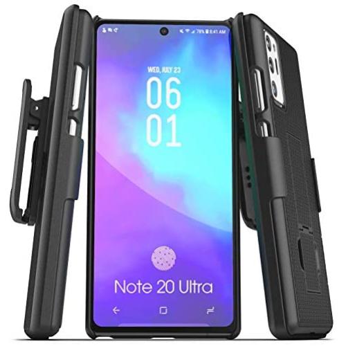Encased Galaxy Note 20 Ultra Belt Clip Case (2020 DuraClip) Slim Cover with Holster for Samsung Note 20 Ultra Phone - Black