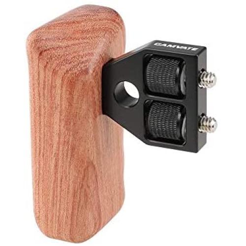 CAMVATE DSLR Wood Wooden Handle Grip Mount Support for DV Video Cage Rig (Left Hand)