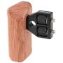 CAMVATE DSLR Wood Wooden Handle Grip Mount Support for DV Video Cage Rig (Left Hand)