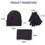 Winter Warm Clothing Set - Beanie Hat, Scarf and Touch Screen Gloves [3in1 Set]