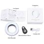 Disnadda Selfie Ring Light,3 Lighting Modes Rechargeable Clip on Selfie Fill Light with 40 Led for iPhone Laptop Android Smart Phone Photography, Camera Video, Girl Makes Up(Black)