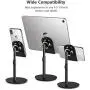 Cell Phone Stand, Tablet Holder, SAIJI Height Adjustable Aluminum Stand Mount, Compatible with iPhone, Samsung Cell Phone, Tablet, iPad, Nintendo Switch, Kindle, Up to 10 Inch Screen (Black2) Cell Phone Stand, Tablet Holder, SAIJI Height Adjustable Aluminum Stand Mount, Compatible with iPhone, Samsung Cell Phone, Tablet, iPad, Nintendo Switch, Kindle, Up to 10 Inch Screen (Black2)