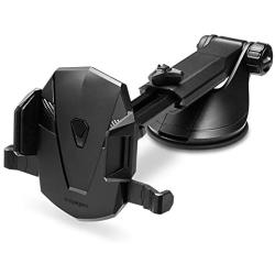 Spigen Car Phone Holder Windscreen Dashboard Universal Compatibility Telescopic Extendable Arm Car Mount One Tap Technology Carbon Pattern 360 Degree Rotatable