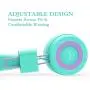 Elecder i37 Kids Headphones Children Girls Boys Teens Foldable Adjustable On Ear Headphones 3.5mm Jack Compatible iPad Cellphones Computer MP3/4 Kindle Airplane School Tablet Green/Purple