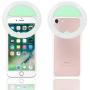 XINBAOHONG Selfie Ring Light [Rechargeable Battery] 48 LED Clip on Fill Light for Smartphone Photograpy,Camera Video, Girl Makeup.(Green)