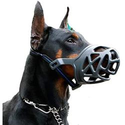 Dog Muzzle, Breathable Basket Muzzles for Small, Medium, Large and X-Large Dogs, Anti-Biting, Barking and Chewing Dog Mouth Cover