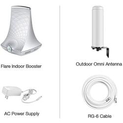 SureCall Flare Cell Phone Signal Booster Kit for Working from Home | Integrated indoor antenna for easier install | Covers up to 2,500 sq ft | Boosts 4G LTE for all Carriers