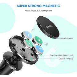 UGREEN Car Phone Mount Magnetic Air Vent Universal Magnet Cell Phone Holder Compatible for iPhone 11 Pro Max SE XS XR X 8 Plus 6 7 6S 5 Samsung Galaxy S20 S10 S9 S8 Note 9 8 S7 S6 LG V40 G7 G8 (Black)