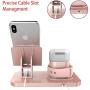 Fingic 4 in 1 Charging Stand for Apple Watch (5/4/3/2/1), Airpods Pro 2019, Airpod 2/1, iPhone SE 2020/11 Pro/X/XS/XR/Xs Max/8 Plus, Charging Dock Station for iPad Stand Tablet Stand Samsung,Rose Gold