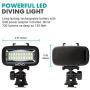 Movo Diving Rig Bundle with 2 Waterproof LED Lights - Compatible with GoPro HERO3, HERO4, HERO5, HERO6, HERO7, HERO8, Max, Session, and Waterproof Action Cam - Scuba Accessories for Underwater Camera