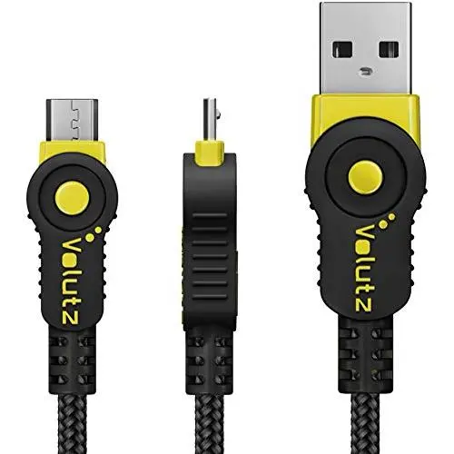 Volutz Micro USB Cable 3.3ft Durable Braided Fast Charging & Sync Cord for Samsung Galaxy S7, Nexus, Kindle, HTC, LG, PS4 Controllers - 1M Yellow Volutz Micro USB Cable 3.3ft Durable Braided Fast Charging & Sync Cord for Samsung Galaxy S7, Nexus, Kindle, HTC, LG, PS4 Controllers - 1M Yellow