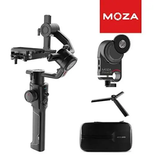 MOZA Air 2 3-Axis Stabilized Handheld Gimbal, with iFocus-M Follow Focus Motor & Extra Battery for Mirrorless Camera, DSLR Camera, 16hs Running Time, “4-Axis”8 Follow Modes, 9lbs Payload