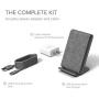 iOttie Ion Wireless Fast Charging Stand || Qi-Certified Charger 7.5W for Iphone XS Max R 8 Plus 10W for Samsung S9 Note 9 | Includes USB C Cable & AC Adapter | Ash