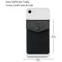 FRIFUN Cell Phone Wallet Ultra-Slim Self Adhesive Credit Card Holder Stick on Wallet Cell Phone Leather Wallet for Smartphones RFID Blocking Sleeve Covers Credit Cards and Cash (Black) …
