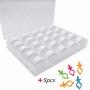 YEQIN 25Pcs Bobbins and Sewing Threads with Bobbin Case and Bobbin Holder for Sewing Machine, Pre-Wound Bobbins Set Standard Size and White Threads for Brother, BabyLock, Janome, Singer, Etc
