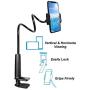 Gooseneck Bed Phone Holder Mount, Eaxxfly Flexible Long Arm Clip Clamp for Desk, Bendy Lazy Bracket Bedside Stand, for iPhone 11 Pro Xs Max XR X 8 7 6 Plus Samsung S20 S10 S9 S8 Plus Nintendo GPS