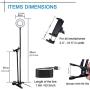 Webcam Light Stand for Live Stream,Upgrade Selfie Ring Light with Webcam & Cell Phone Holder Mount for Live Stream/Makeup/YouTube Video