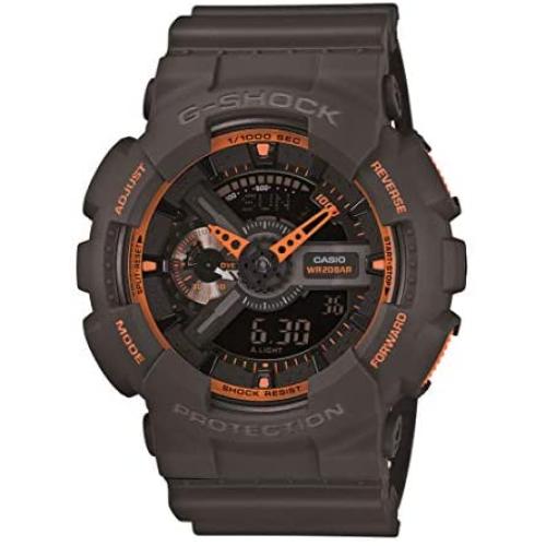 Casio Mens GA-110TS-1A4 G-Shock Analog-Digital Watch With Grey Resin Band