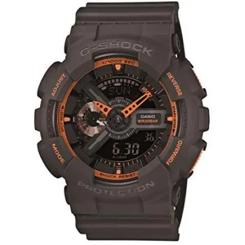 Casio Mens GA-110TS-1A4 G-Shock Analog-Digital Watch With Grey Resin Band Casio Mens GA-110TS-1A4 G-Shock Analog-Digital Watch With Grey Resin Band